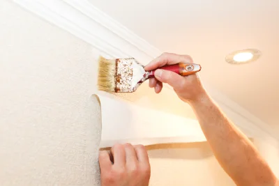 Pose de papier peint à Savières — revêtements muraux et toiles de verre